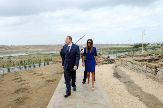 Azerbaijani president and his spouse visit Gala State History-Ethnography Preserve (PHOTO)